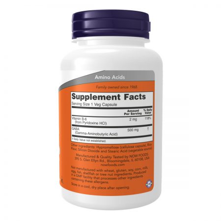 GABA, 500mg, 100 Capsules