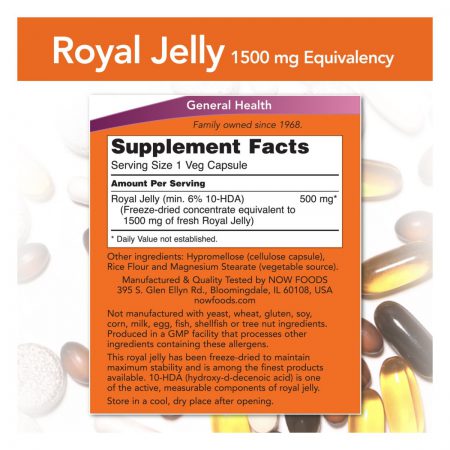 Royal Jelly, 1500mg, 60 Veg Capsules