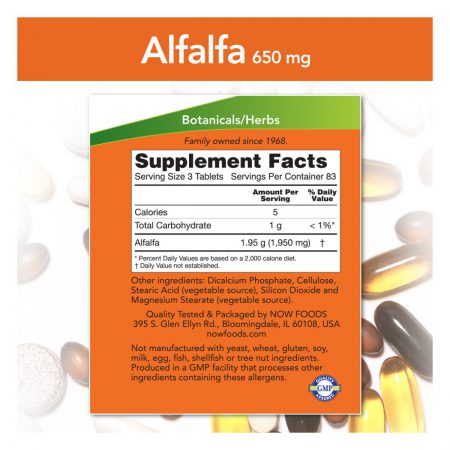 Alfalfa, 650mg, 250 Tablets