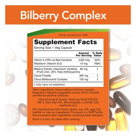 Bilberry Complex, 80mg, 100 Veg Capsules