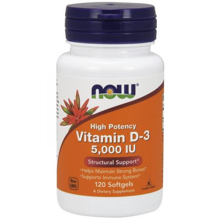 Vitamin D-3, 5,000 IU, 120 Softgels