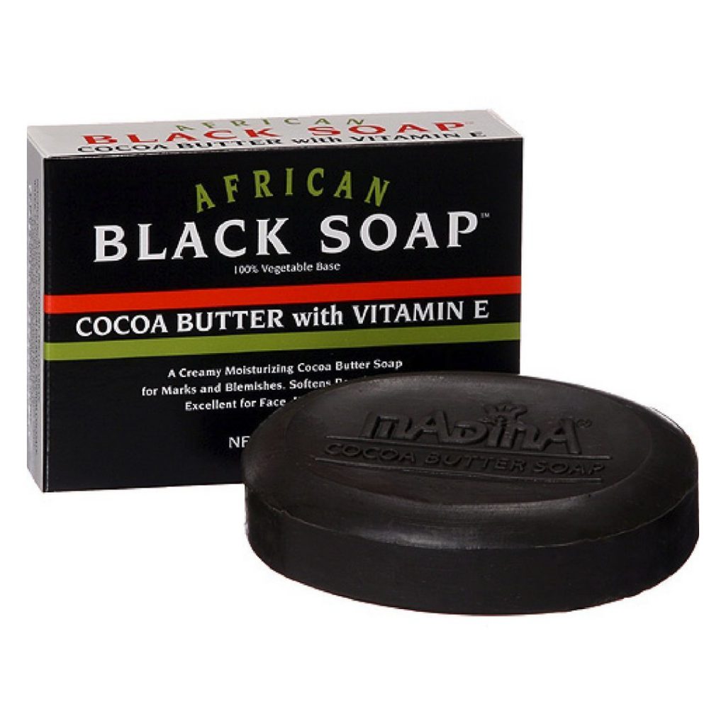 African Black Soap, Cocoa Butter & Vitamin E, 3.5oz Bar