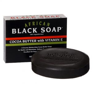 African Black Soap, Cocoa Butter & Vitamin E, 3.5oz Bar