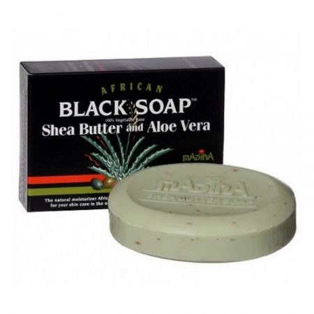 African Black Soap, Shea Butter & Aloe Vera, 3.5oz Bar