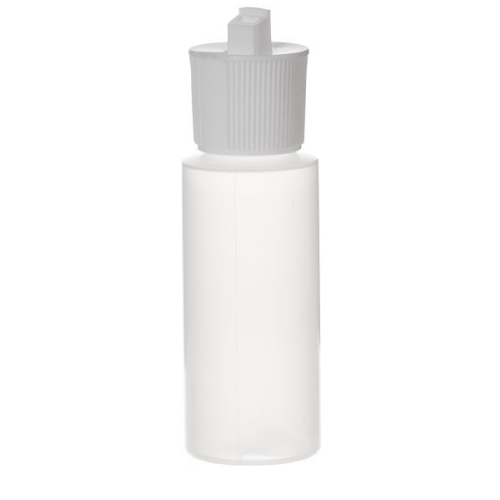 Clear Plastic Squeeze Bottle w/ white applicator lid 16oz