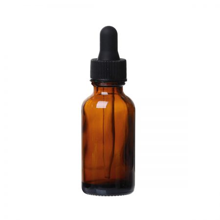 Amber Glass Eyedropper Bottle, 1 oz