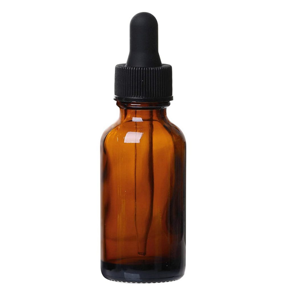 Amber Glass Eyedropper Bottle, 2 oz