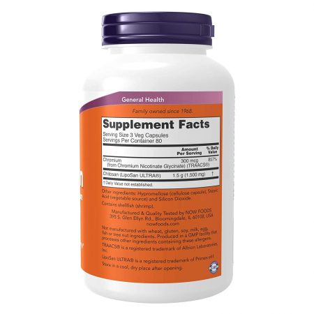 Chitosan, 500mg + Chromium, 100mcg, 120 Veggie Capsules