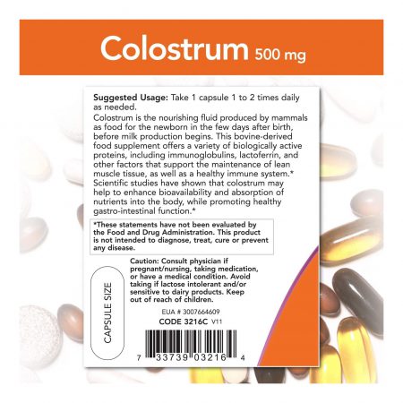 Colostrum, 500mg, 120 Veg Capsules