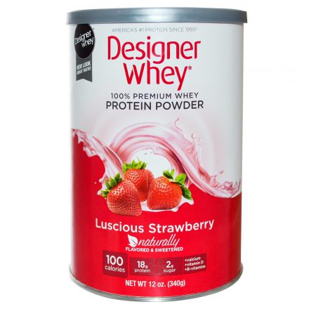 Meal Replacement, Nutritional Power Shake, Whey Protein: Luscious Strawberry, 12 oz Powder