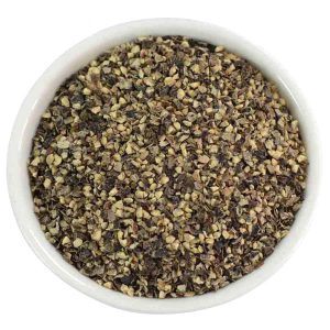 Peppercorns, Black, Quarter-Cracked Butcher Grind